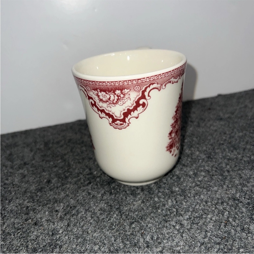 Johnson Bros Old Britain Castles Christmas Tree Coffee Mug  Pink Red Replacement - Picture 2 of 6